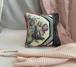 Floral Linen Decorative Pillow Bohemian Designer Guild Fabric - thumbnail 1