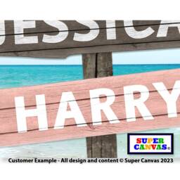 Family Street Sign Post Personalised With Names Beach Hut Picture Wall Art Framed Print Mum Dad Husband Wife Daughter Friend Birthday Gift - thumbnail 4