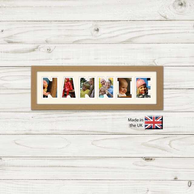 Nannie Photo Frame Word Name Special Gift Mother's Day 1250-Cc By Photos in A Word - image 1