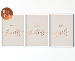 Sets Of 2 Or 3 Custom Quote Foil Prints, Sign, Print, Prints Wall Art, Typography Posters, Word Art - thumbnail 1