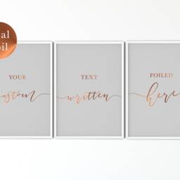 Sets Of 2 Or 3 Custom Quote Foil Prints, Sign, Print, Prints Wall Art, Typography Posters, Word Art - thumbnail 2