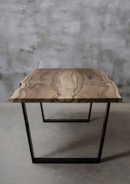 Live Edge Dining Table, Walnut Table, Slabs Wooden Industrial Dining Table - image 1