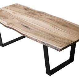 Live Edge Dining Table, Walnut Table, Slabs Wooden Industrial Dining Table - thumbnail 4