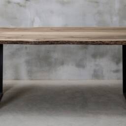 Live Edge Dining Table, Walnut Table, Slabs Wooden Industrial Dining Table - thumbnail 3