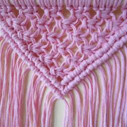 Handmade Macrame Wall Hanging Cotton Cord Yarn Art Bohemian Modern Home Decor Nursery Room - thumbnail 2