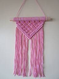 Handmade Macrame Wall Hanging Cotton Cord Yarn Art Bohemian Modern Home Decor Nursery Room - thumbnail 1