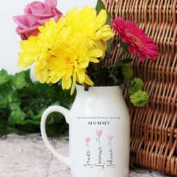 Birthday Gifts, Gifts For Mum, Personalised Vase, Mum Her, Ceramic Mom, Flower Custom - thumbnail 1