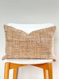 Brown Tribal Hemp Hand Woven Natural Dye Color Pillow Cover - thumbnail 1