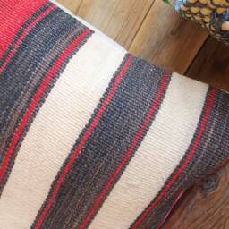 50cm - 20Inch Vintage Kilim Cushion Cover Handwoven - Striped Bands Various Colours - thumbnail 3
