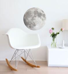 Full Moon Wall Sticker Decal - Illustration Stickers, Animals Decals, Home Decor, Art, Illustrations - thumbnail 1