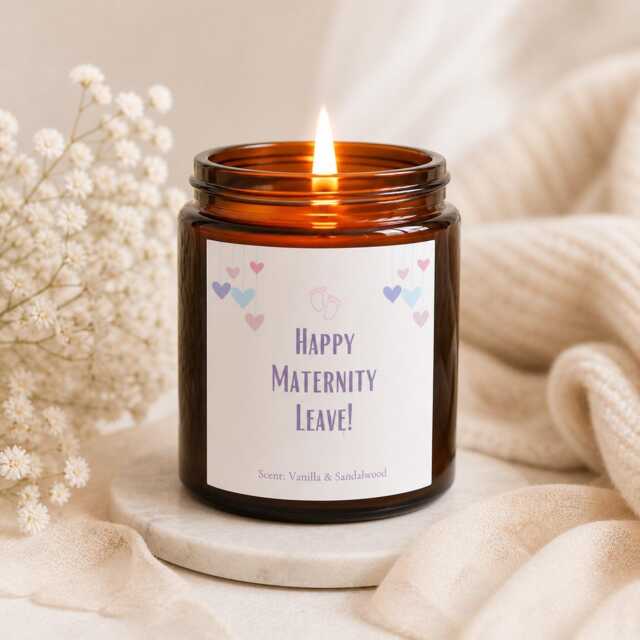 Maternity Leave Gift Candle, New Mum Gift, Coworker Leaving Baby Shower Pregnancy Thoughtful For To Be - image 1