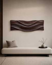 Large Size Wall Art, Us Delivery Duty Paid, Chisel-Carving, Mimimalist Organic Modern Design, Statement Art