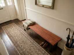 Solid Wooden Dining Bench in Mahogany Finish - Handmade Bench, Custom Sizes 80-180cm, Made To Order UK Free Delivery