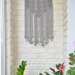 Small Macrame Wall Hanging Modern Tapestry Home Decor - 15x28 - thumbnail 4