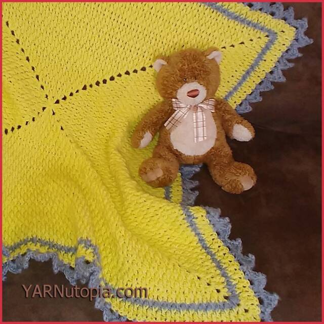 Digital Download PDF Crochet Pattern For The Love & Sunshine Baby Blanket - image 1