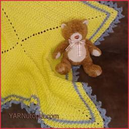 Digital Download PDF Crochet Pattern For The Love & Sunshine Baby Blanket