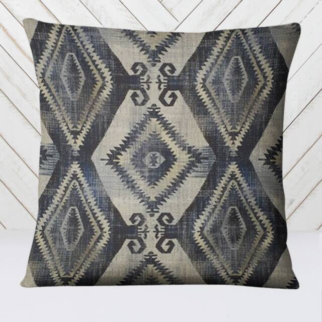 Extra Large Santa Cruz Cushion - Indego, Pillow Cover, Blue Cushion, Pillow, Single Or Double Sided 23 Inch Square - image 1