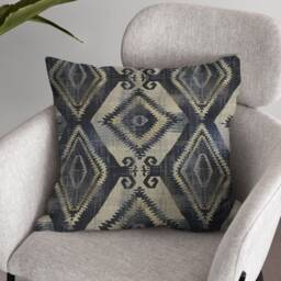 Extra Large Santa Cruz Cushion - Indego, Pillow Cover, Blue Cushion, Pillow, Single Or Double Sided 23 Inch Square - thumbnail 2