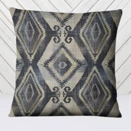Extra Large Santa Cruz Cushion - Indego, Pillow Cover, Blue Cushion, Pillow, Single Or Double Sided 23 Inch Square - thumbnail 1