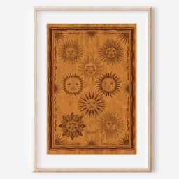 Boho Sun Art Print - Vintage Sunshine Poster, Earthy Home Decor - thumbnail 3