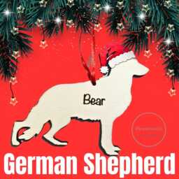 Personalised German Shepherd Christmas Ornament Engraved Dog Bauble