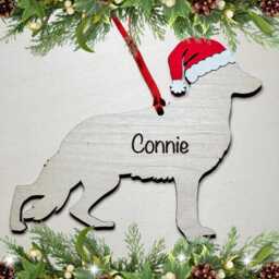 Personalised German Shepherd Christmas Ornament Engraved Dog Bauble - thumbnail 3