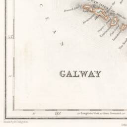 Galway County Map, Old Vintage Irish Print - Ballinahinch Dunmore Moycullen Clare Kiltartan- Longford Athenry Tuam - thumbnail 2