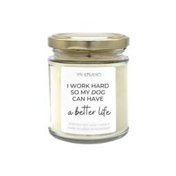 Funny Dog Candle Gift, Dog Gifts For Owners, Lover Funny Gift Lover, Animal Candle, I Work Hard - thumbnail 2