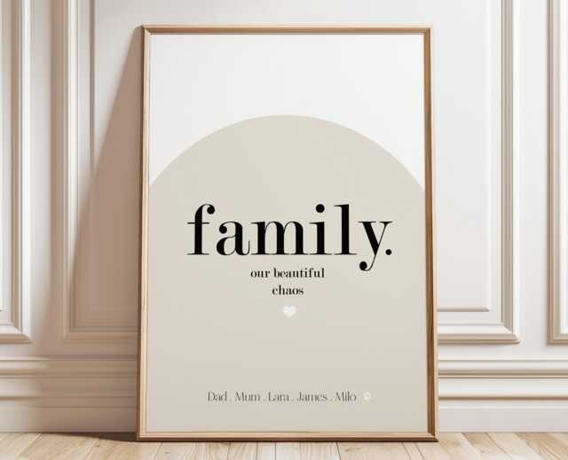 Personalised Family Quote Print Gift - New Home Unframed - image 1