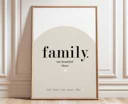Personalised Family Quote Print Gift - New Home Unframed - thumbnail 1