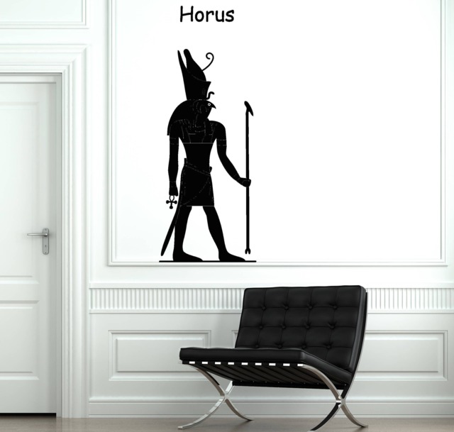 Wall Vinyl Decal Ancient Egyptian God Horus Museum & School Decor - #2702Dn - image 1