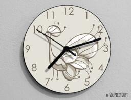 Pavo Bird , Wall Clock - Kids Nursery Room, Teens Baby Room - thumbnail 1