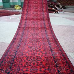 16 Feet Runner, 16.0 X 2.9 Ft, Afghan Handmade Long Hand-Knotted 100% Wool, Tribal Bokhara Rug, Oriental Hallway Runner - thumbnail 4