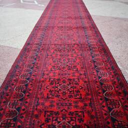 16 Feet Runner, 16.0 X 2.9 Ft, Afghan Handmade Long Hand-Knotted 100% Wool, Tribal Bokhara Rug, Oriental Hallway Runner - thumbnail 2