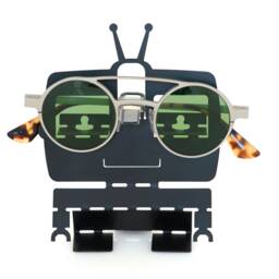 Red Robot Sunglass Rack - Eyeglass Stand Eyeglasses Holder Metal Desk Organizer Robot Decor Organization Gifts For Men 4Eyes - thumbnail 2