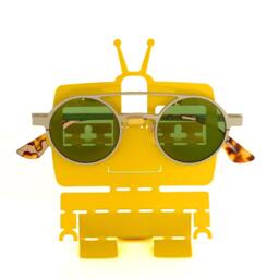 Red Robot Sunglass Rack - Eyeglass Stand Eyeglasses Holder Metal Desk Organizer Robot Decor Organization Gifts For Men 4Eyes - thumbnail 3