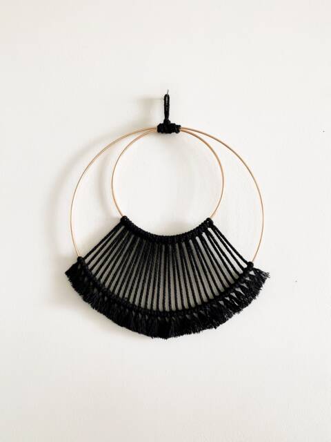 Black Macrame Wall Hanging/Boho Decor