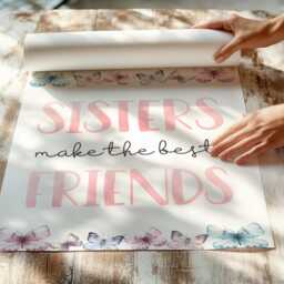 Sisters Wall Art, Make The Best Friends, Set Of 3, Personalised, Pretty Butterfly Prints, Pink, Nursery Decor, Gift - thumbnail 2