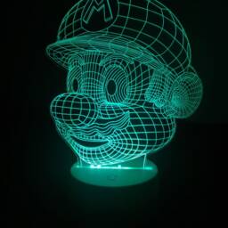 Personalised Mario Night Light - Children's Kids Bedroom Boys Room Led Birthday Gift Christmas - thumbnail 2