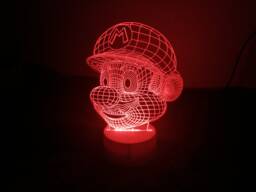 Personalised Mario Night Light - Children's Kids Bedroom Boys Room Led Birthday Gift Christmas - thumbnail 1