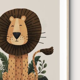 Scandi Safari Nursery Prints Lion, Elephant, Zebra, Giraffe - Set Of 4 - thumbnail 3