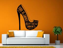 Life Is Short - Buy New Shoes Shoe Vinyl Decal Wall Art Home Decor Decorations - thumbnail 1
