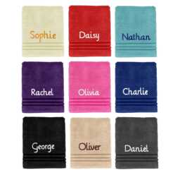 Personalised Towels Custom Embroidery 100% Cotton Premium 500Gsm Towels, Super Soft & Water Absorbent Luxury Hotel Quality