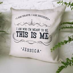 Personalised This Is Me Quote Motivational Cushion Cover - Customised Name Decorative Home Decor Pillow Throw 40cm 16 Inch - thumbnail 2
