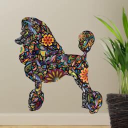 Standard Poodle Dog Decal Wall Sticker - thumbnail 1