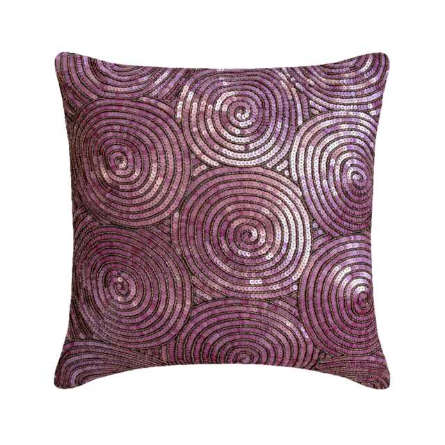"Art Silk Plum Purple Cushions 16""x16" - image 1