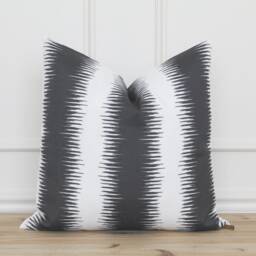 Black & White Abstract Stripe - Outdoor Pillow Cover Cushion Sawyer - thumbnail 2