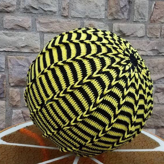 Braided Yoga Ball Cover - Footstool Crochet Poof Birthing - image 1