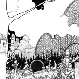 N0S4A2 Beach Towel, Pen & Ink Christmas Land Illustration - thumbnail 2