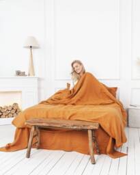 Linen Duvet Cover Seamless Linen Bedding, Stonewashed Softened Twin Queen King Size Gift For Her, Cosy Bedding Wedding - thumbnail 1